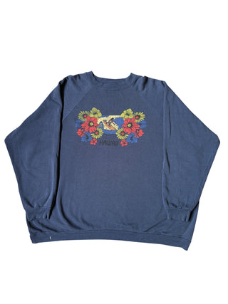 Floral Gardens Washed Navy Size X-Large